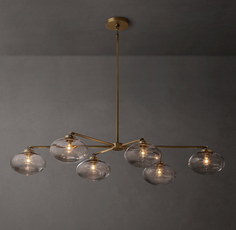 Floating Clear Globe Island Chandelier