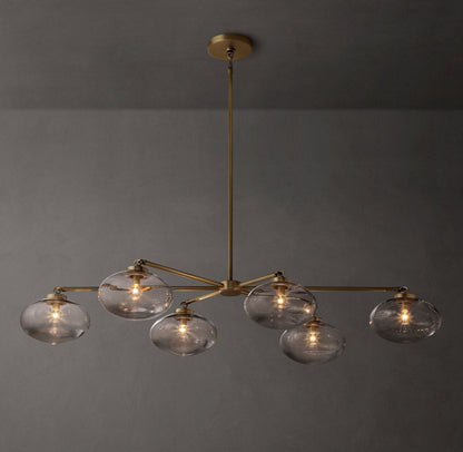 Floating Clear Globe Island Chandelier