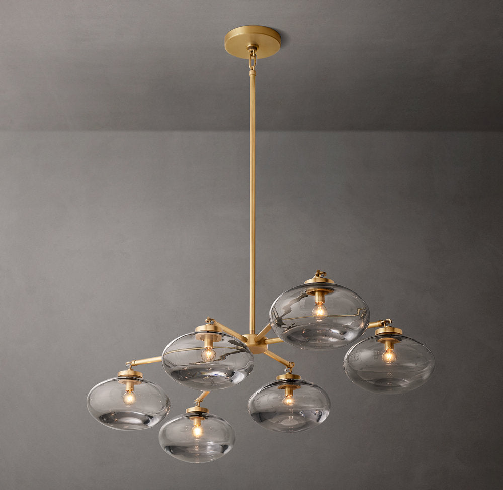 Floating Clear Globe Island Chandelier