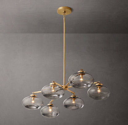 Floating Clear Globe Island Chandelier