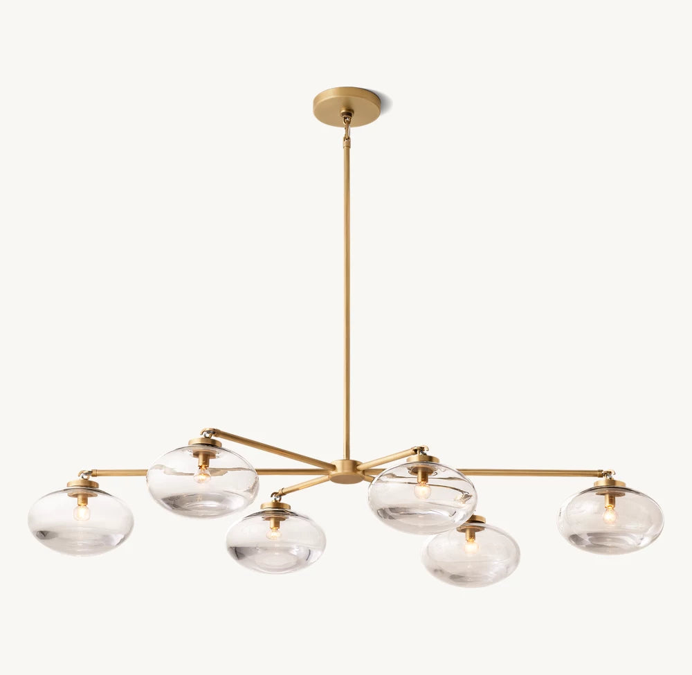 Floating Clear Globe Island Chandelier
