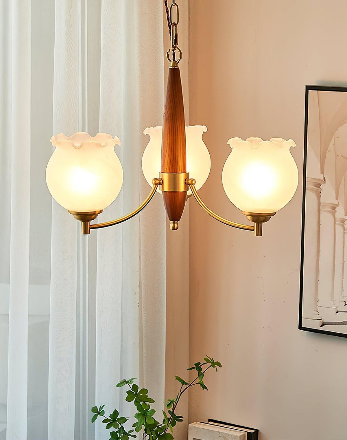 Florent Tulip Glass Chandelier