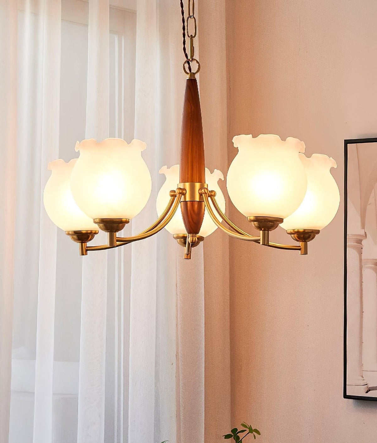 Florent Tulip Glass Chandelier