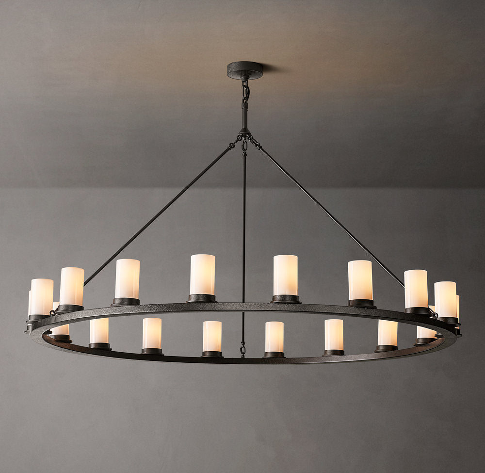 Forged Opal Halo Chandelier