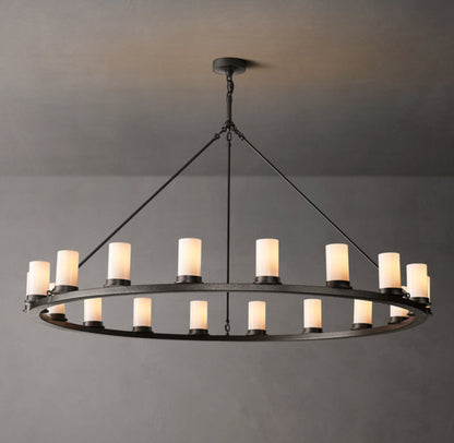 Forged Opal Halo Chandelier