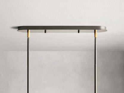 French Linen Shade Island Chandelier
