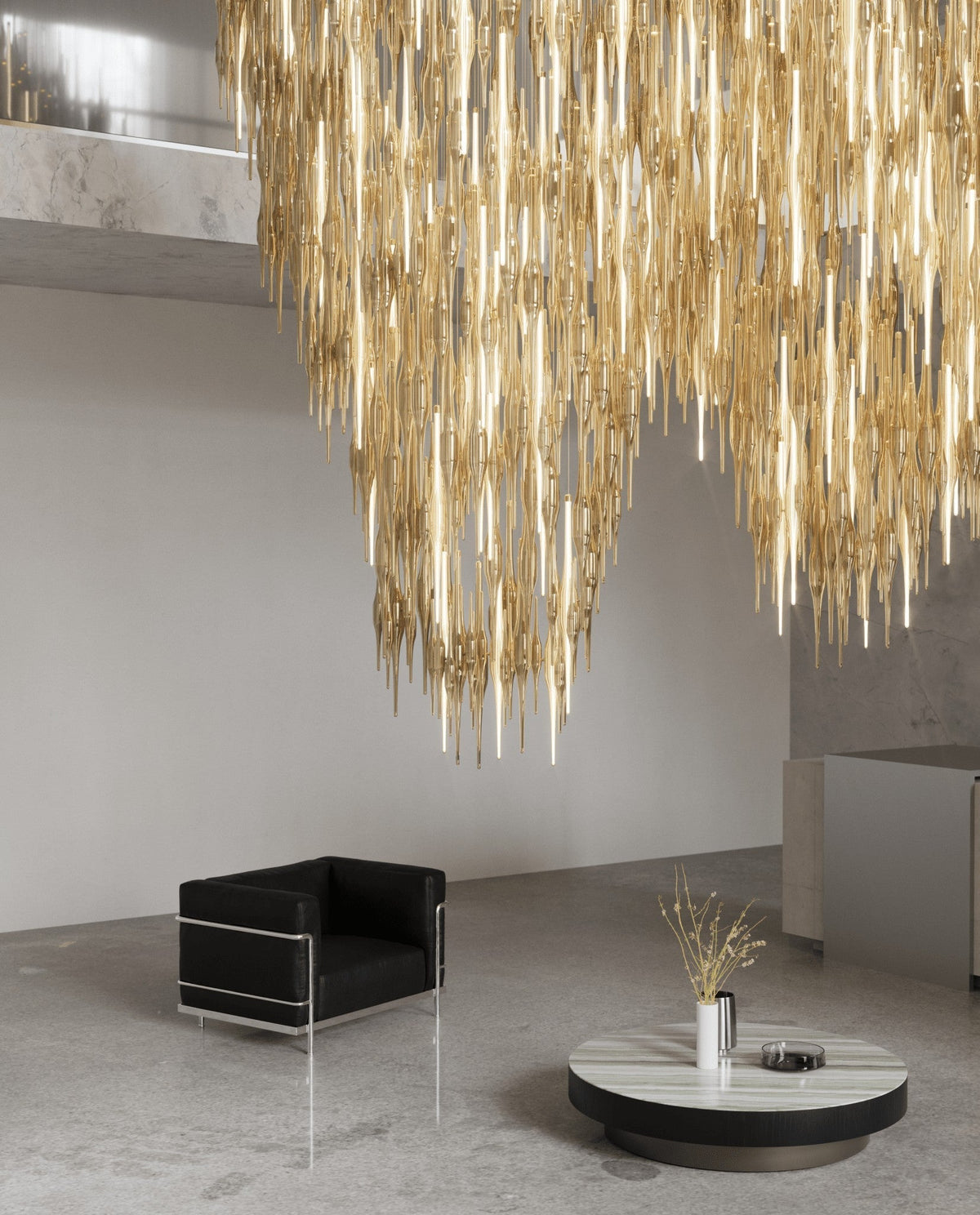 Gothica Glass Cascade Chandelier