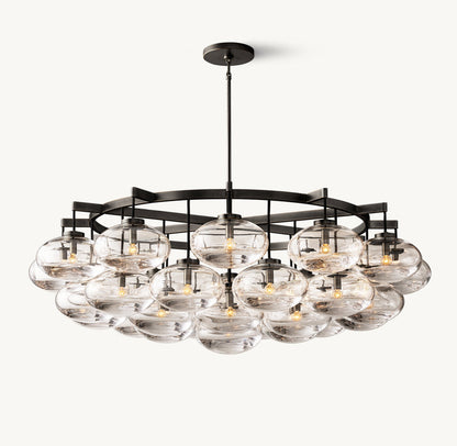 Grand Clear Glass Orb Chandelier