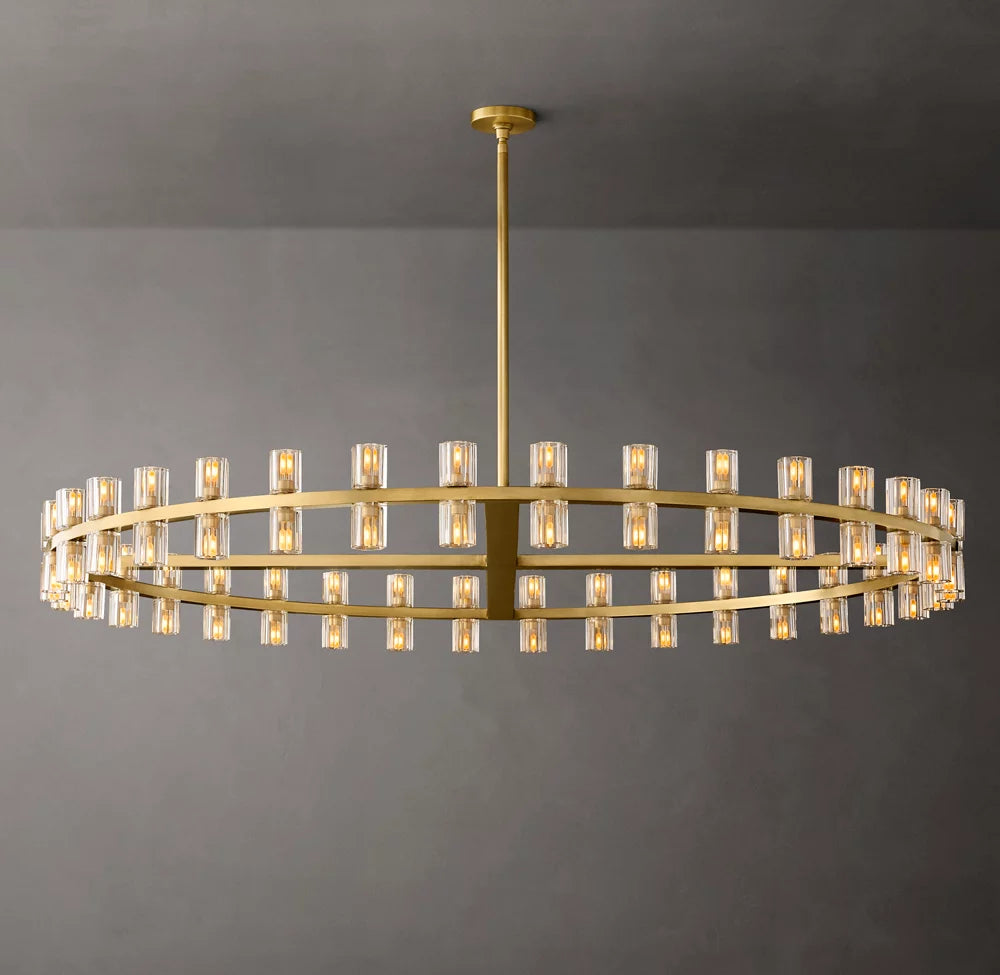 Grand Crystal Halo Chandelier