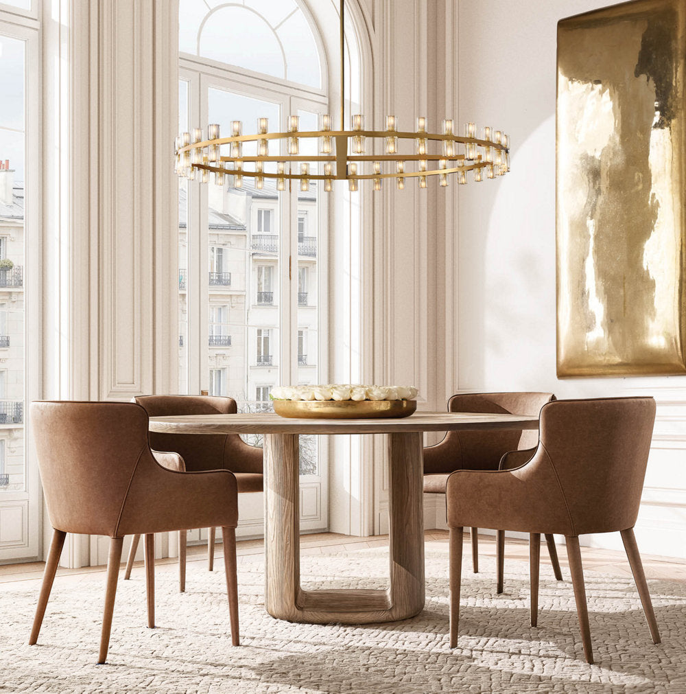 Grand Crystal Halo Chandelier