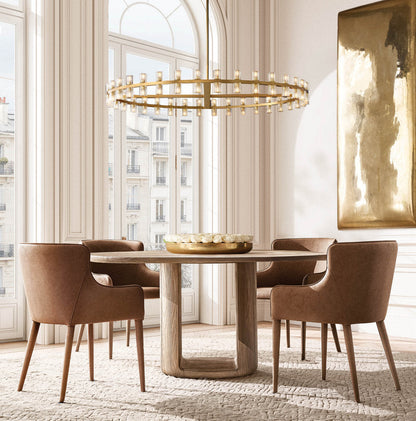 Grand Crystal Halo Chandelier