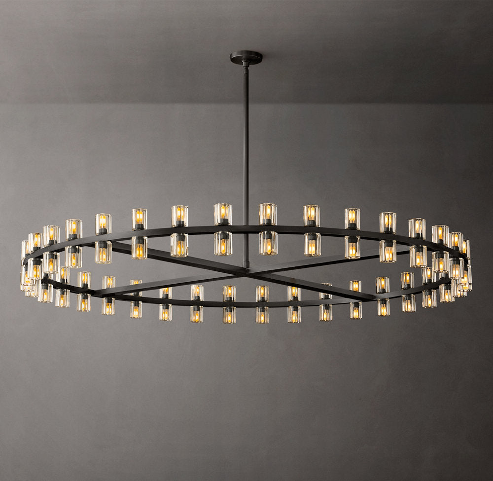 Grand Crystal Halo Chandelier