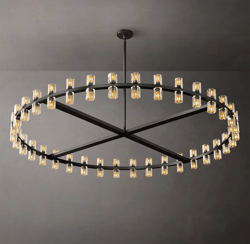 Grand Crystal Halo Chandelier