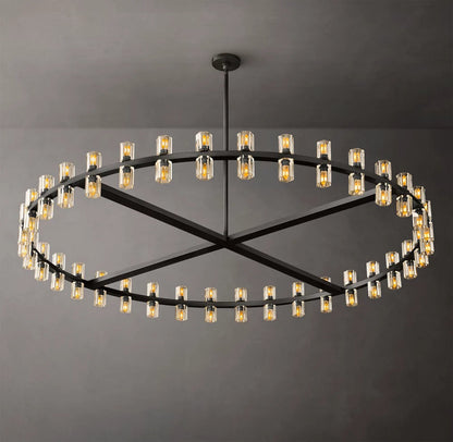 Grand Crystal Halo Chandelier