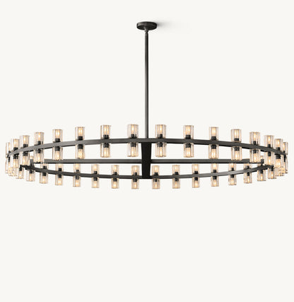 Grand Crystal Halo Chandelier