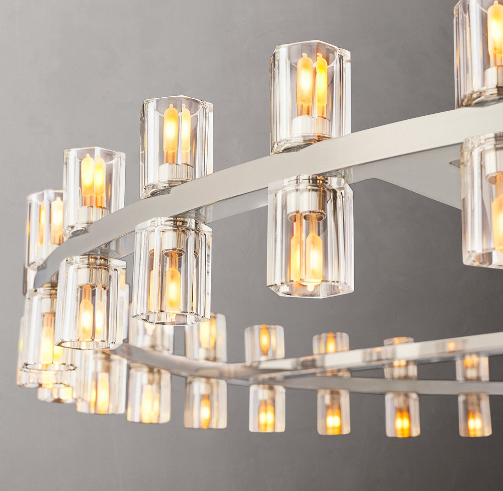 Grand Crystal Halo Chandelier