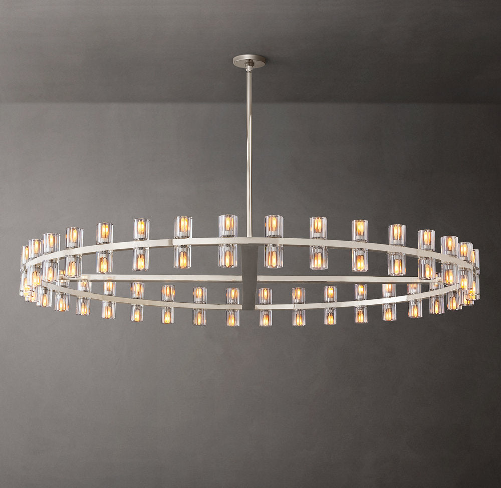 Grand Crystal Halo Chandelier
