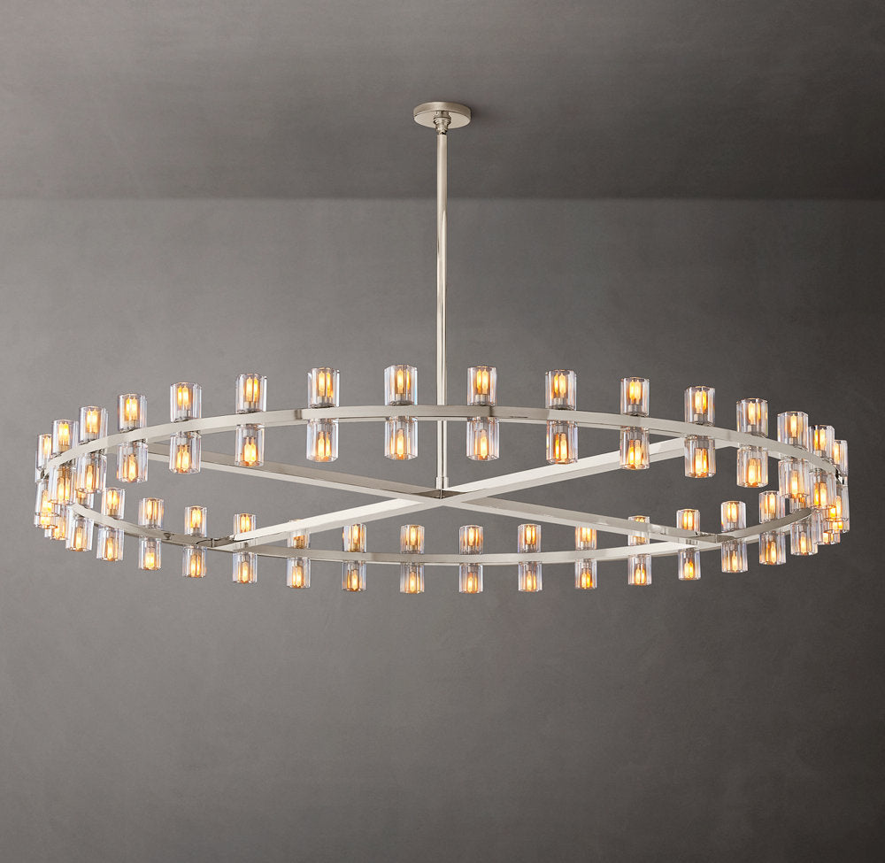 Grand Crystal Halo Chandelier