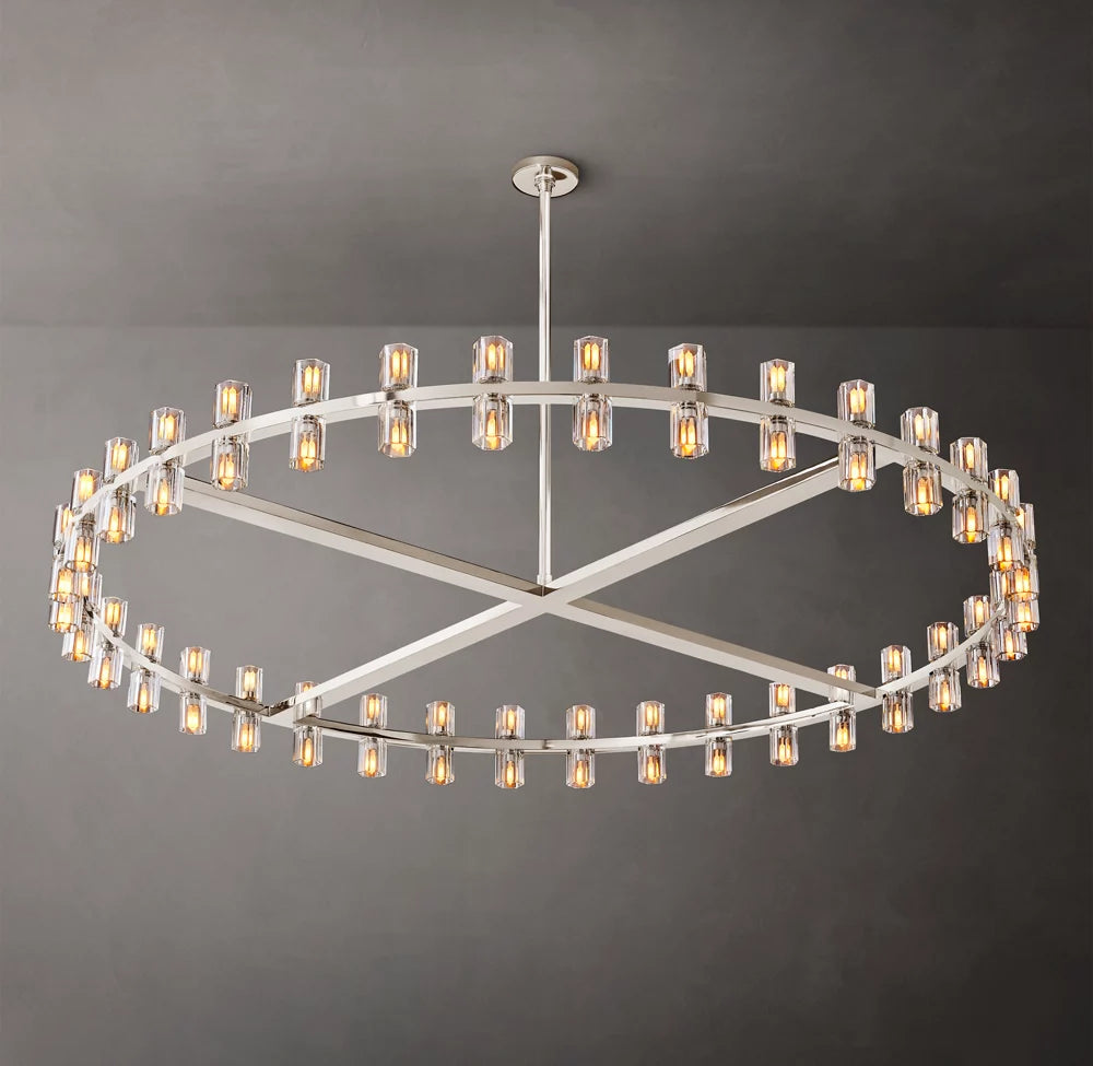 Grand Crystal Halo Chandelier