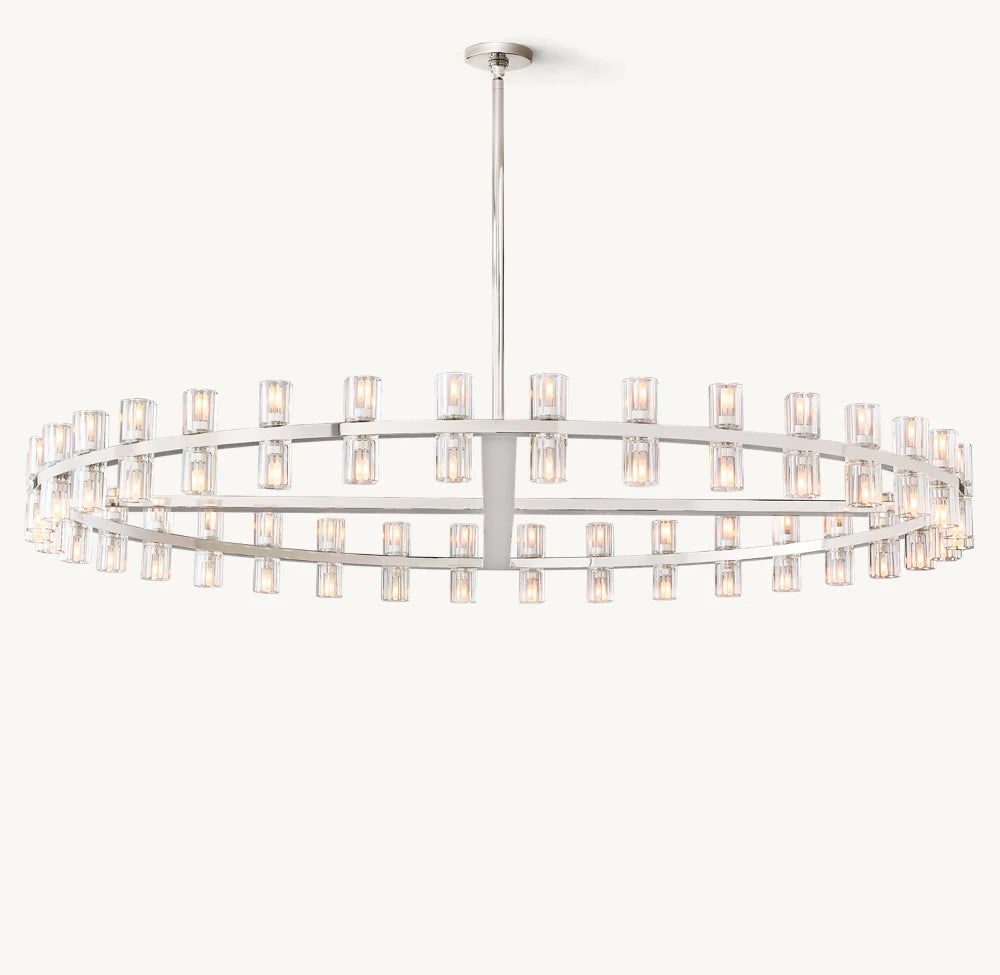Grand Crystal Halo Chandelier