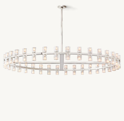 Grand Crystal Halo Chandelier