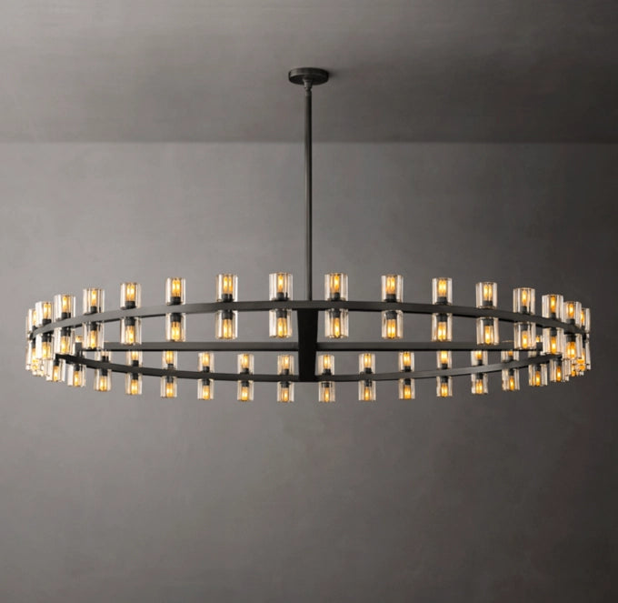 Grand Crystal Halo Chandelier