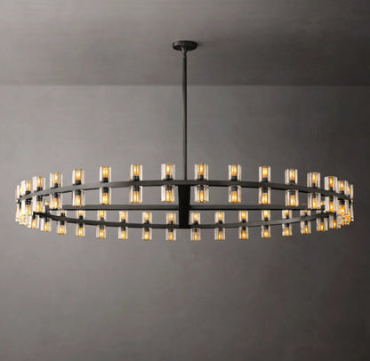 Grand Crystal Halo Chandelier
