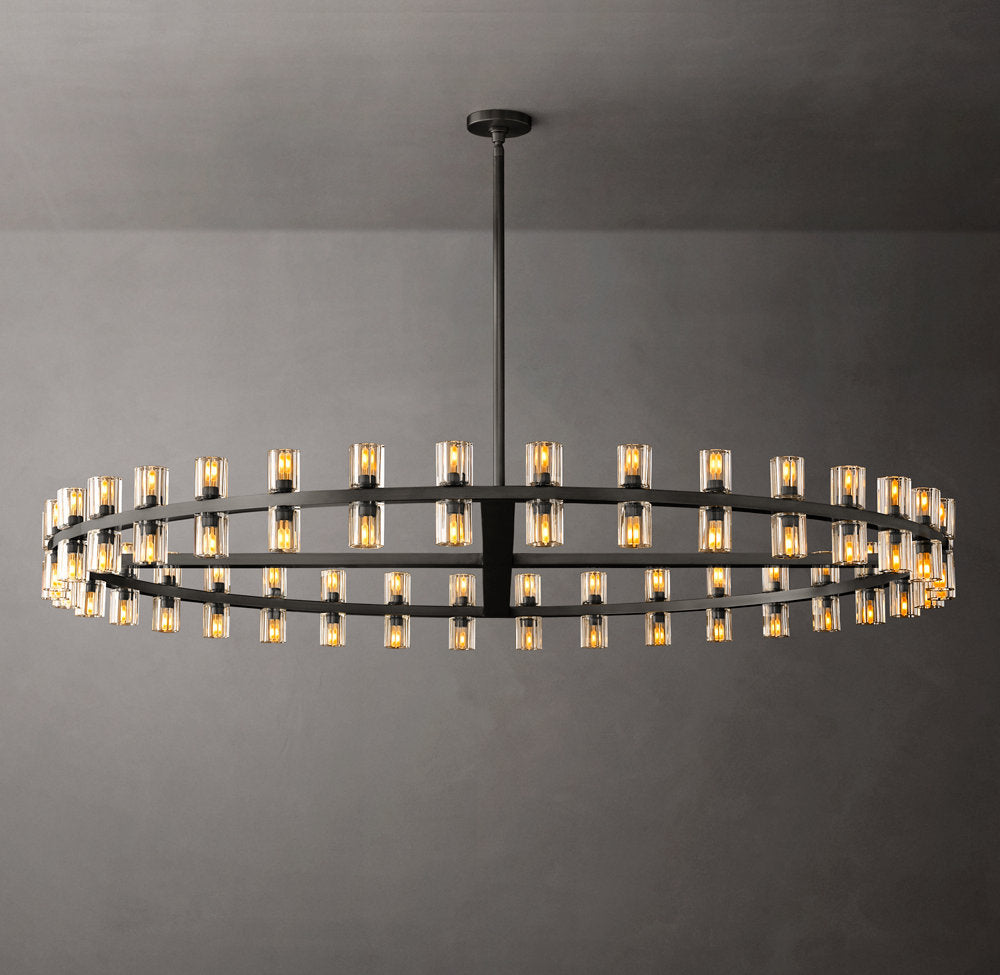 Grand Crystal Halo Chandelier