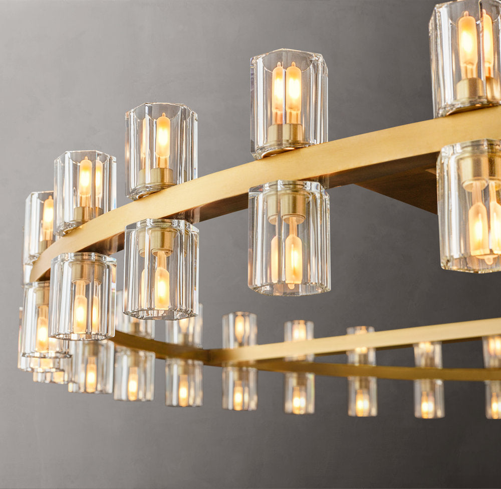 Grand Crystal Halo Chandelier