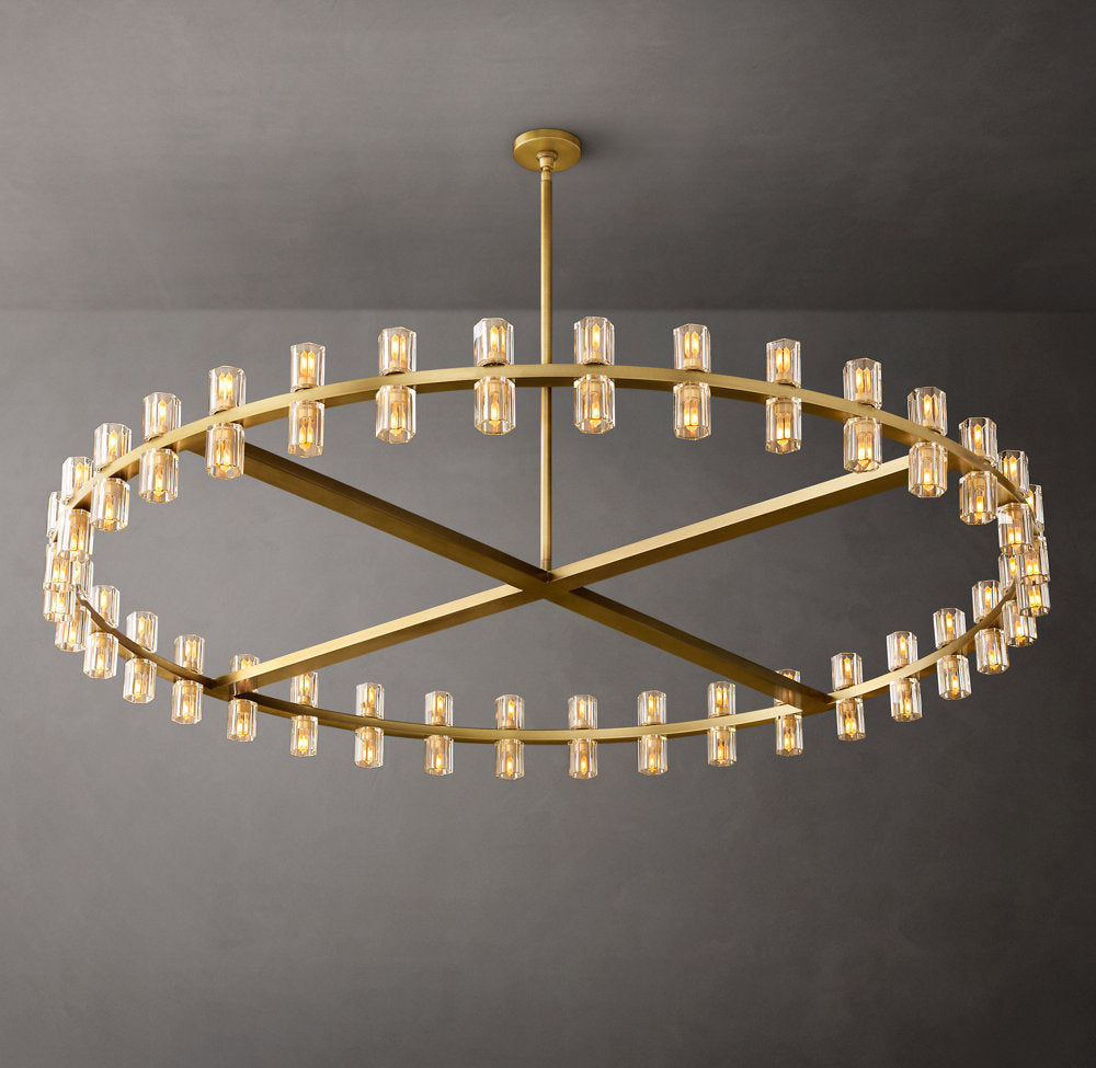 Grand Crystal Halo Chandelier