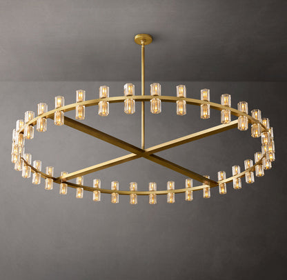 Grand Crystal Halo Chandelier