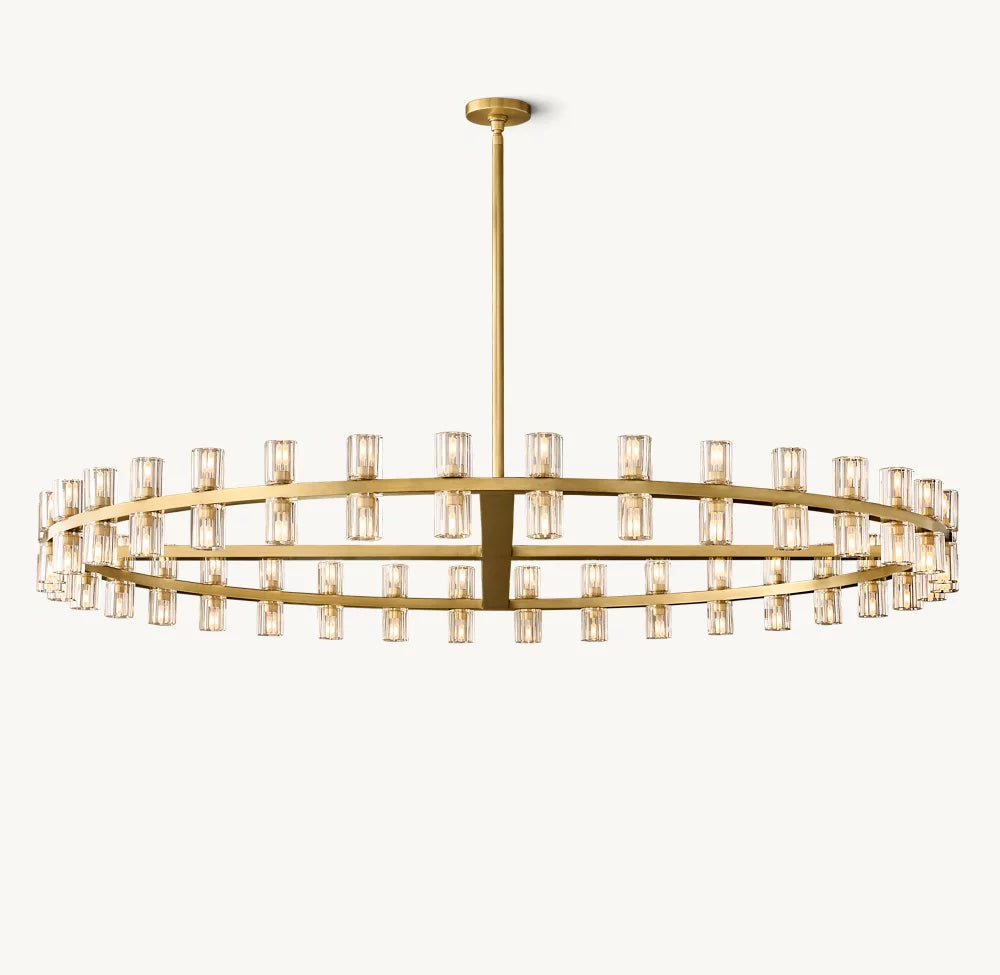 Grand Crystal Halo Chandelier