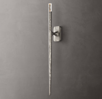 Hammered Glass Column Wall Light