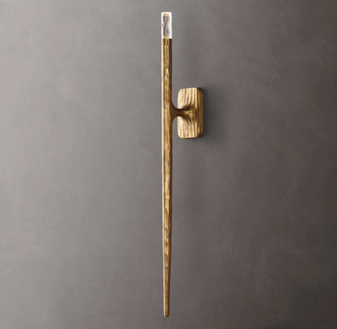 Hammered Glass Column Wall Light