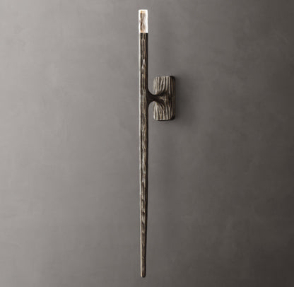 Hammered Glass Column Wall Light