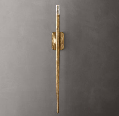 Hammered Glass Column Wall Light