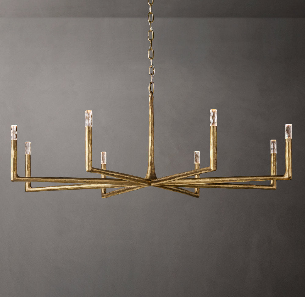 Hammered Glass Ring Chandelier