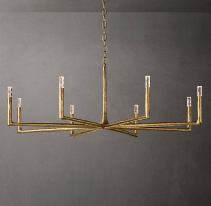 Hammered Glass Ring Chandelier