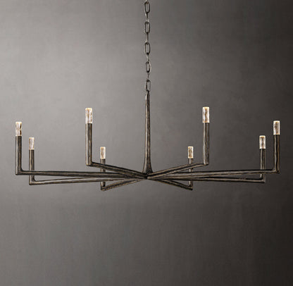 Hammered Glass Ring Chandelier