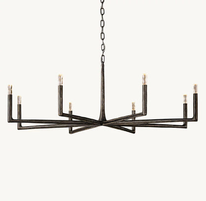 Hammered Glass Ring Chandelier