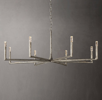 Hammered Glass Ring Chandelier