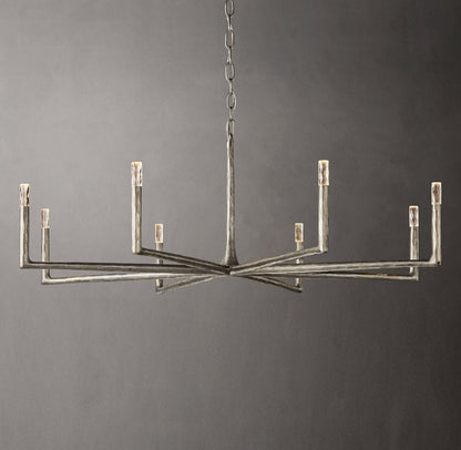 Hammered Glass Ring Chandelier