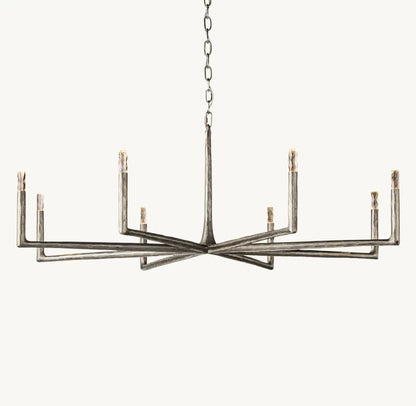 Hammered Glass Ring Chandelier