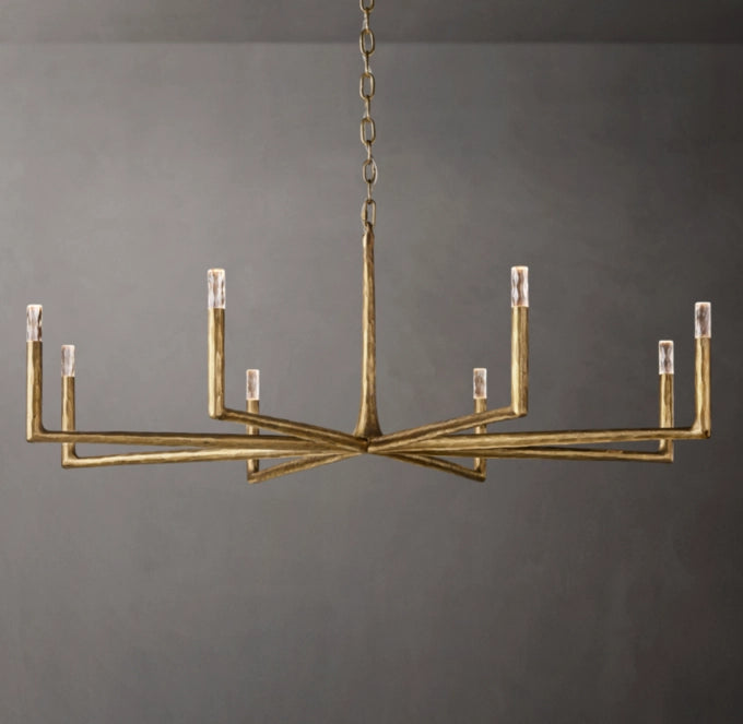 Hammered Glass Ring Chandelier
