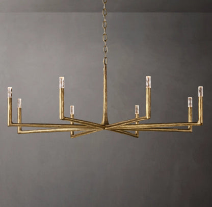 Hammered Glass Ring Chandelier