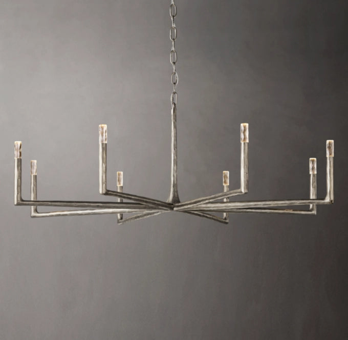 Hammered Glass Ring Chandelier