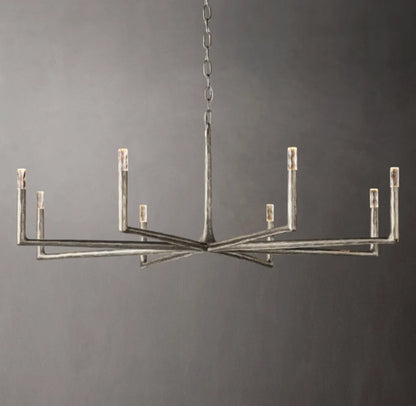 Hammered Glass Ring Chandelier