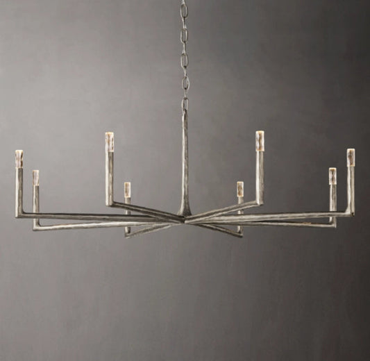Hammered Glass Ring Chandelier