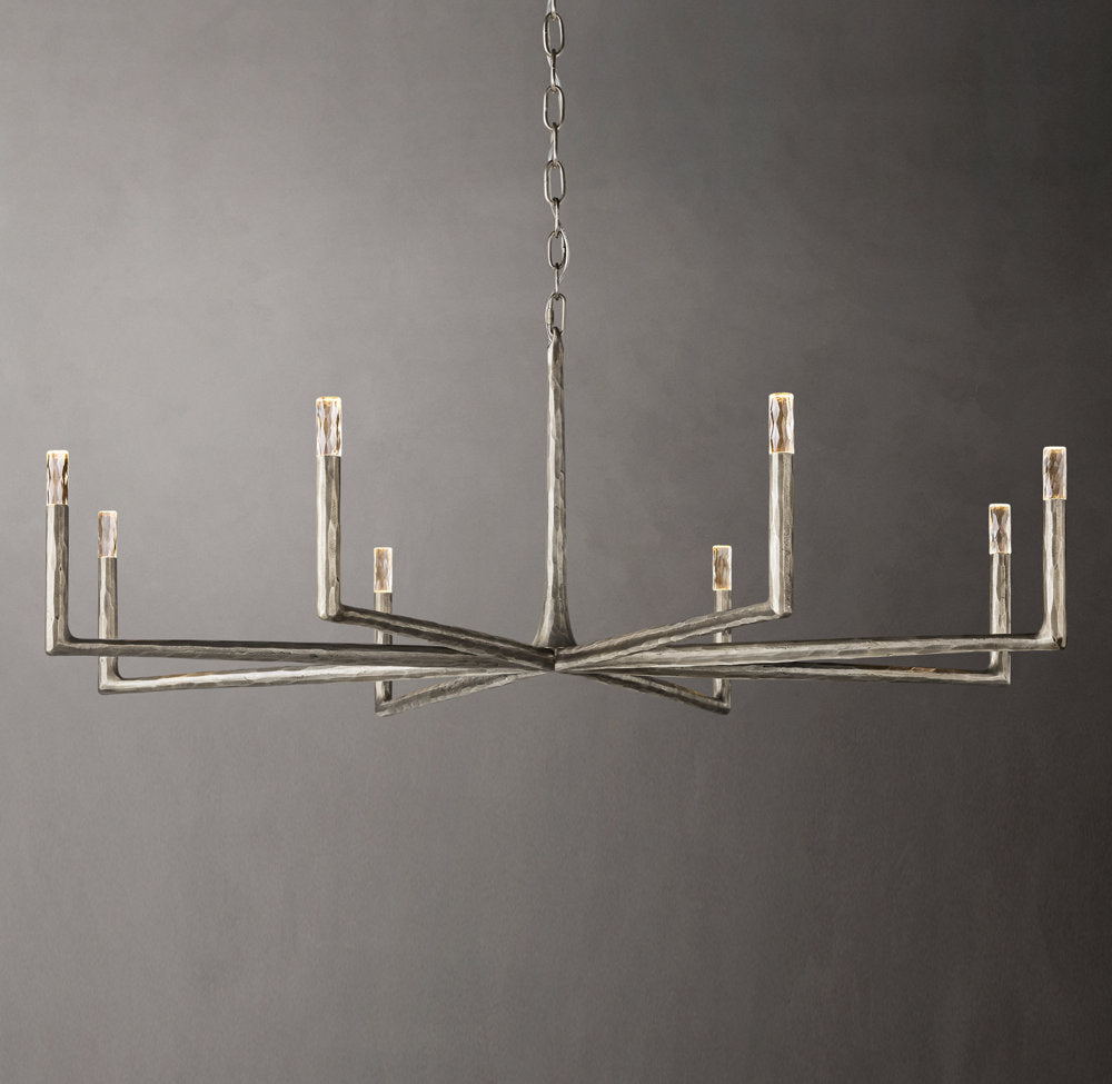 Hammered Glass Ring Chandelier