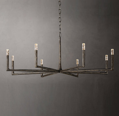 Hammered Glass Ring Chandelier
